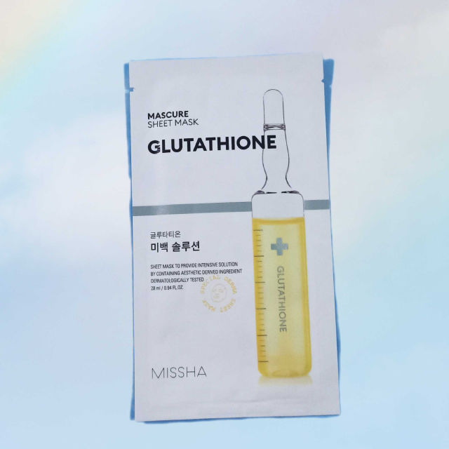 missha real solution tencel sheet mask glutathione Mascure moisturizing